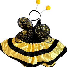 Girls 6X Bumblebee Halloween Dressup Costume 3 piece set