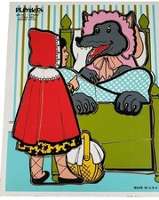 Playskool Little Red Riding Hood Wooden Puzzle 290-08 Vintage