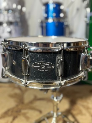 Walker Custom Drums Ebony Sparkle 14x5.5 Snare Drum