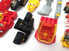 Lego DUPLO Action Wheelers Parts & Pieces Lot w/ 3 Minifigures - Sets 2914 2904