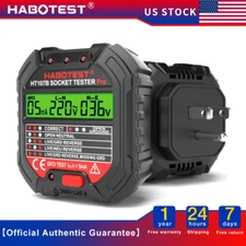 HABOTEST HT107B Electric Outlet Tester Socket Circuit GFCI Voltage Detector AC
