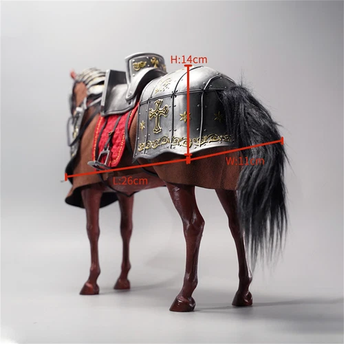JXK125 1:6 Retro Medievale Cavallo Imbracatura per 1/6 Resina Cavallo Statua Modellino - Foto 4 di 12