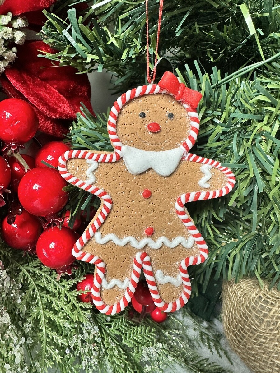 Cute Girl Gingerbread Cookie Christmas Tree Hanging Decoration Baubles