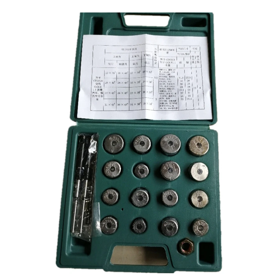 Juego de herramientas de válvula de corte de desplazamiento para reparación de motocicletas escariador de asiento de válvula de 20 piezas Foto 3 de 4