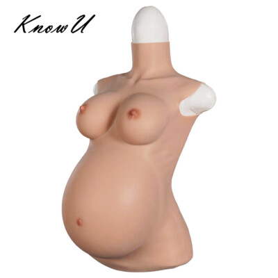 4/6/9 Months Pregnant Fake Chest With Belly Silicone Breast Pregnancy simulation