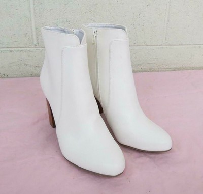 white vegan leather boots