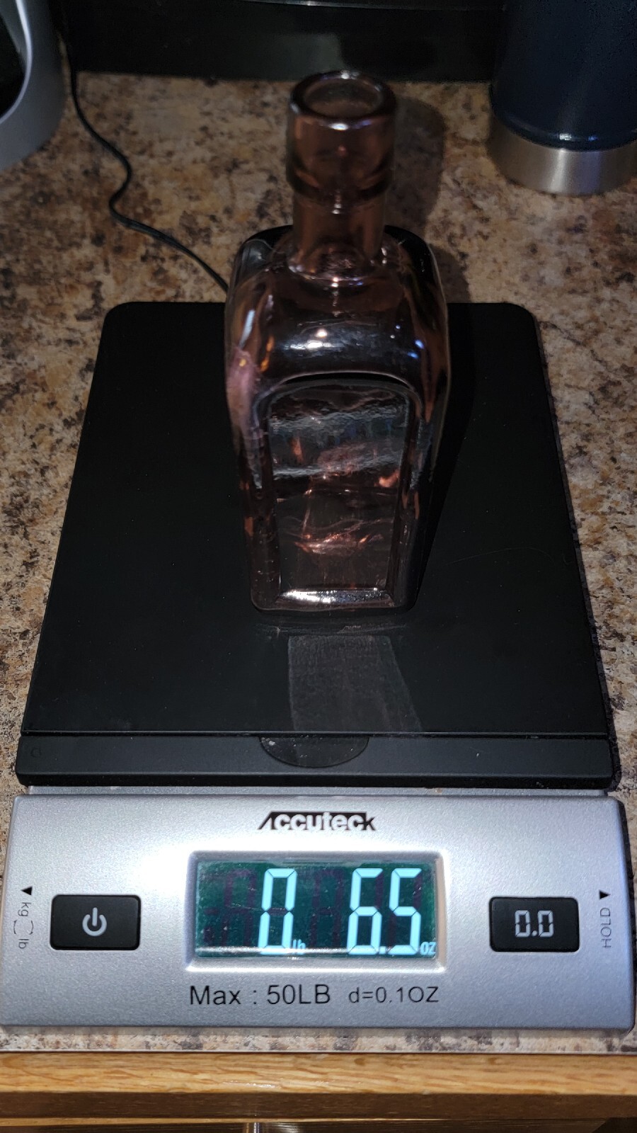 Vintage Wheaton NJ Medicinal Square Amethyst Purple Bottle 5.5"