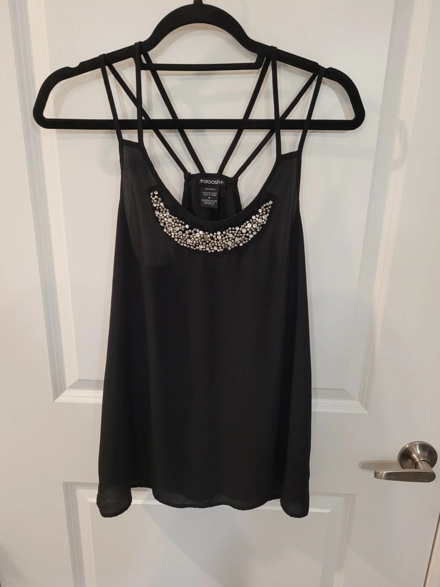Black flowy sales tank top