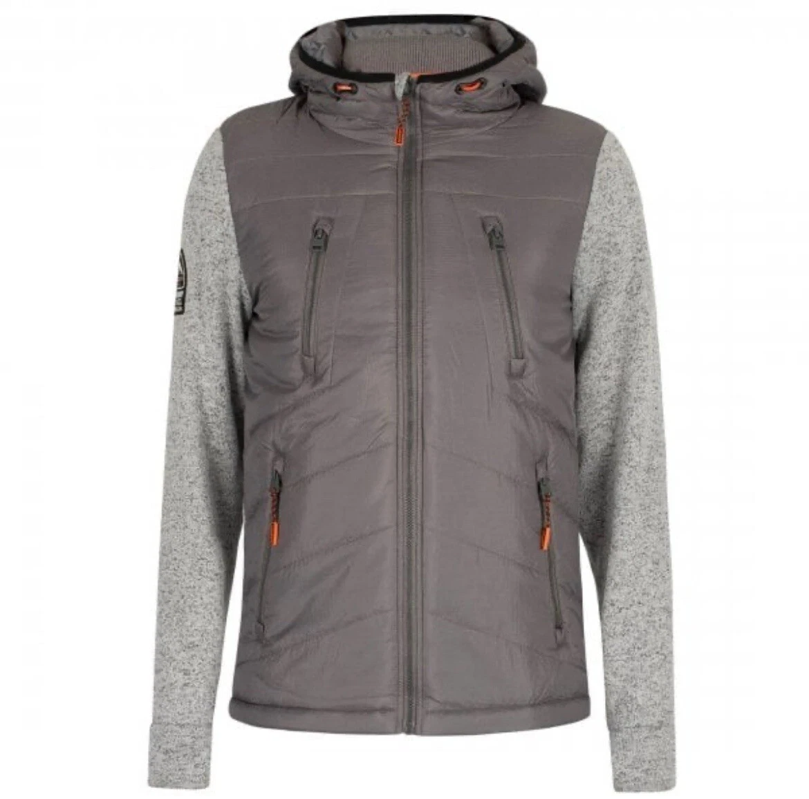 Superdry Storm Hybrid Zip Hood Jacket Men’s Grey Small 36”-38” Chest M2000040A