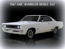 1967 AMC Rambler Rebel SST in White Metal Sign: 12x16" & Free Shipping