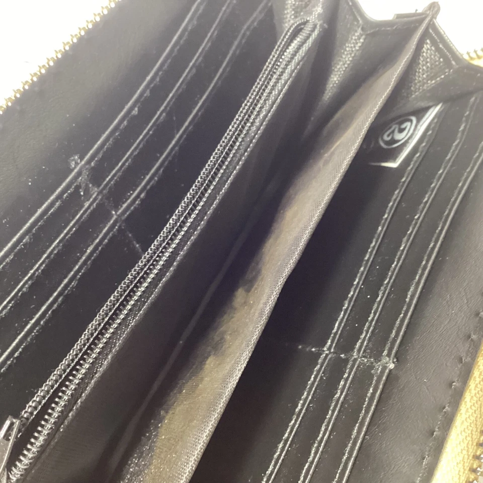 Cartera sin asas azul con cremallera alrededor para mujer NUEVA Foto 3 de 3