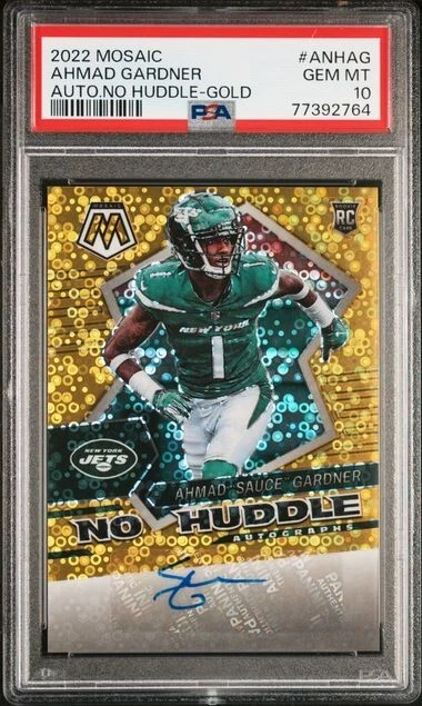 Sauce Gardner Panini Mosaic Autographs No Huddle #ANHAG Gold