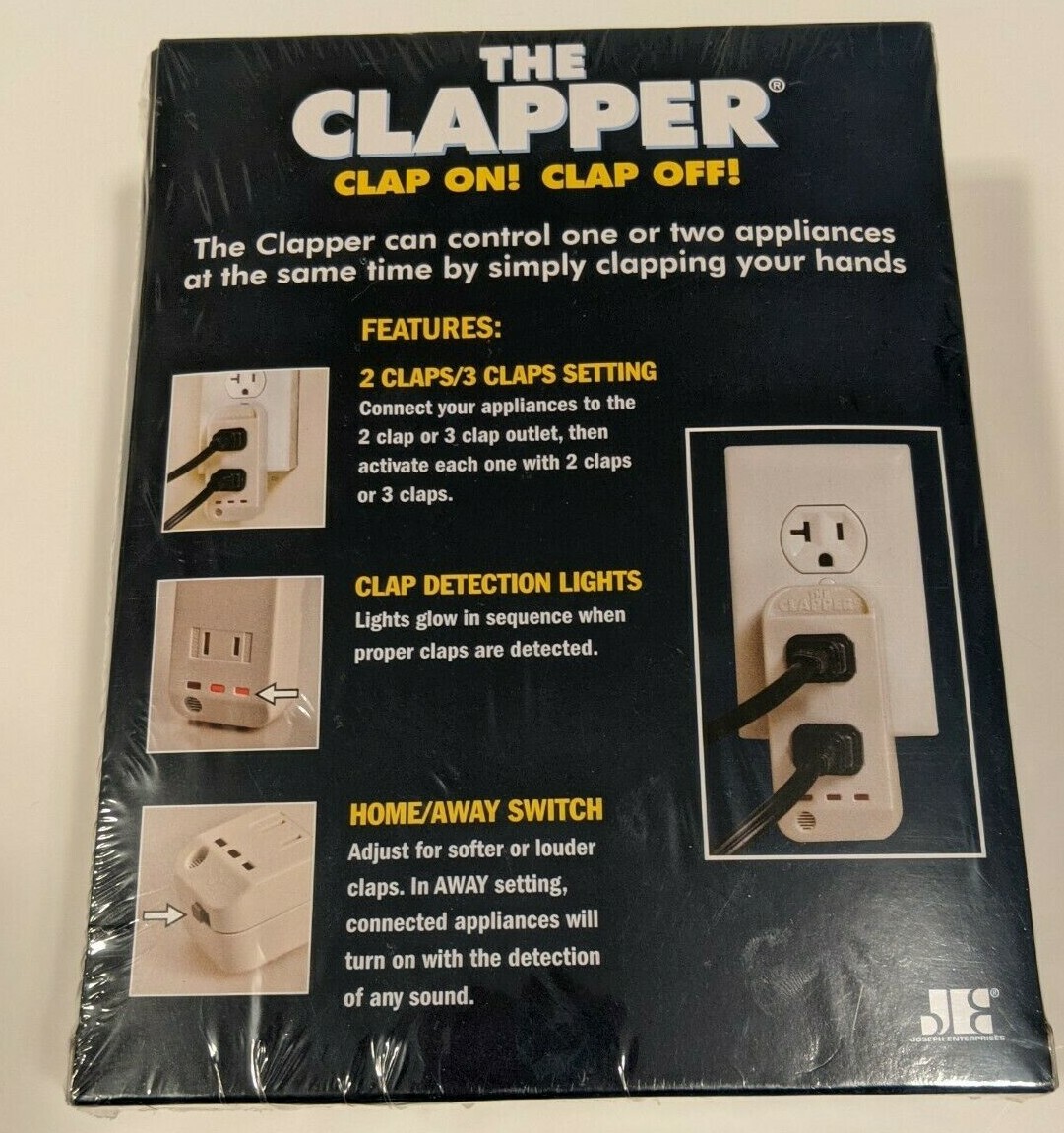 The Clapper Wireless Sound Activated On/Off Light Switch Clap Detection -  NEW 21363840003