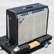 1974 Fender Twin Reverb Silverface Guitar Amp 2x12 Speaker Combo w/ Footswitch