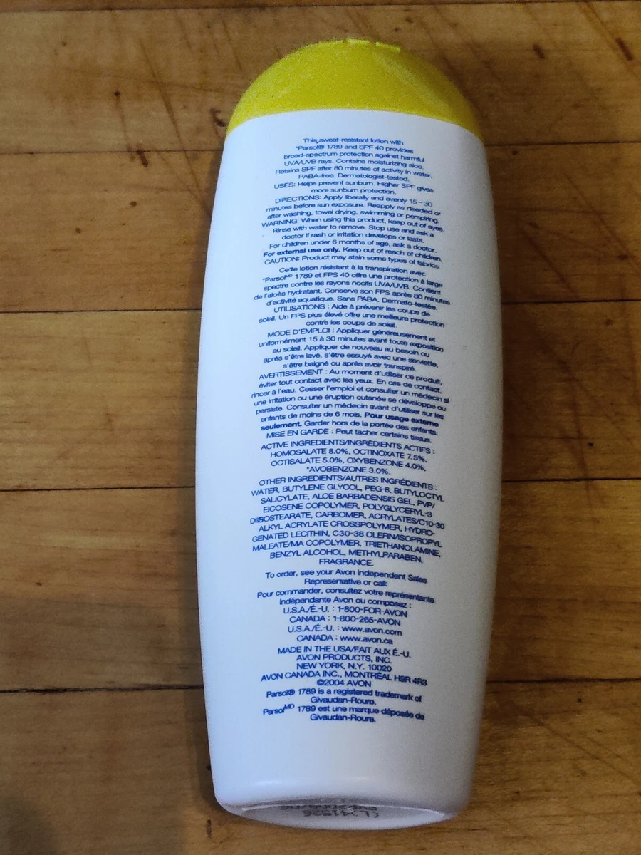 Avon Sun Sunscreen Lotion Broad Spectrum SPF 40 6.7 FL oz 