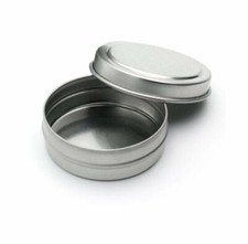 MagnaKoys "Tiny Tins" Quality Empty Slide Tin Round Containers 1/2 oz. 5 pcs