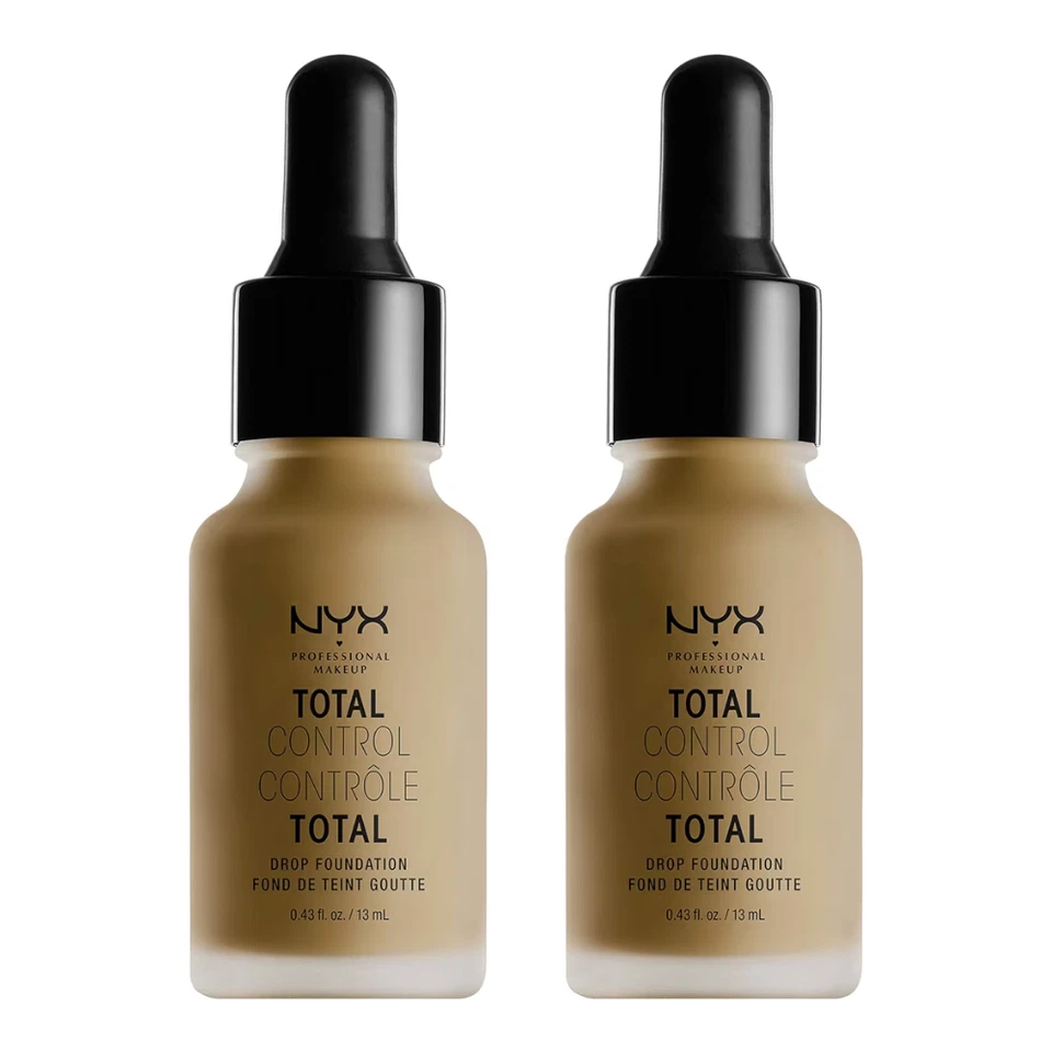 NYX Professional Makeup Total Control Drop Foundation 13ml - 17 Cappuccino x2 - Photo 1/1