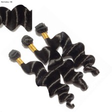 Loose Wave 9A Remy Human Hair 1 or 3 Bundles 100g/Bundle Sew In Natural black