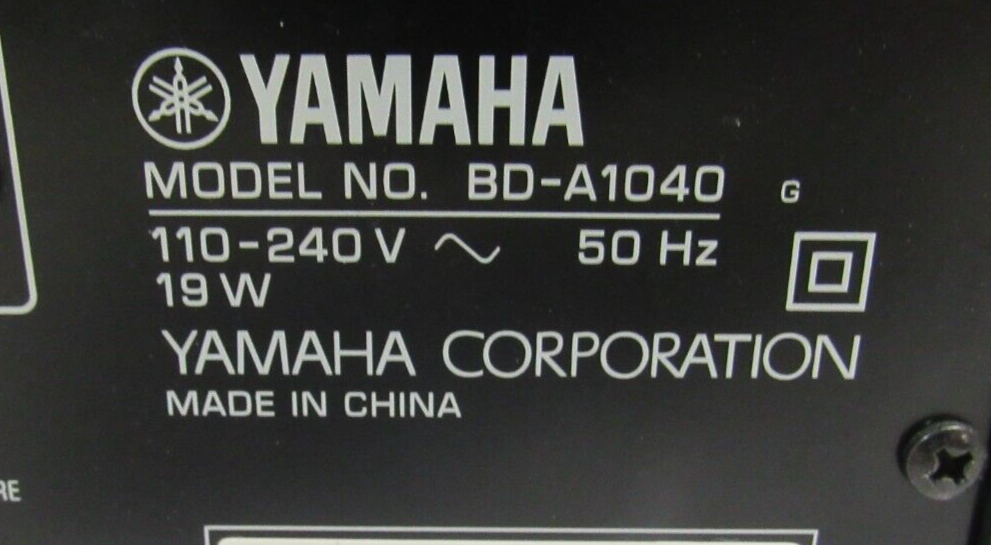 Yamaha BDA1020 Aventage WiFi 3D SACD FLAC DivX BluRay Player eBay