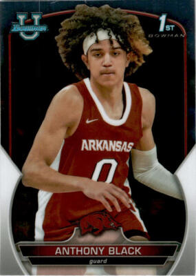 2022 23 Bowman University Chrome 58 Anthony Black Arkansas Razorbacks 