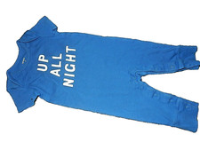 1G 6M 3-6M CARTER'S BLUE Short Sleeve Romper Jumpsuit Footless Sleeper Outfit