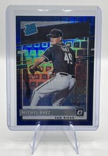 2020 Panini Optic Rated Rookies Pandora Blue Prizm No. 83 MICHAEL BAEZ #/99 (RC)