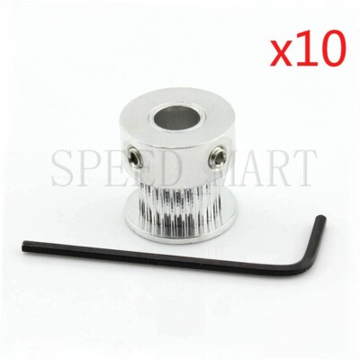 10pc GT2 Aluminum Timing Belt Pulley 24T Bore 6.35mm Width 11mm for 3D Printer