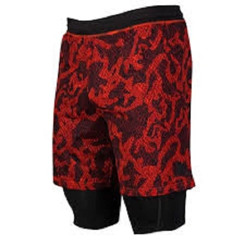 ADIDAS TECHFIT 2-IN-1 Climalite PRO DAY SHORTS MEN'S ENERGY Camo Red BK2773 New - Image 1 of 1