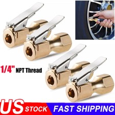 4 x Air Chuck Heavy Duty Open Flow Lock On Ti...
