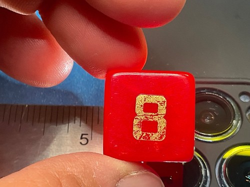 ———-BEAUTIFUL RED MARBLE ————BAKELITE BACKGAMMON CUBE———BB-1 - Picture 6 of 15