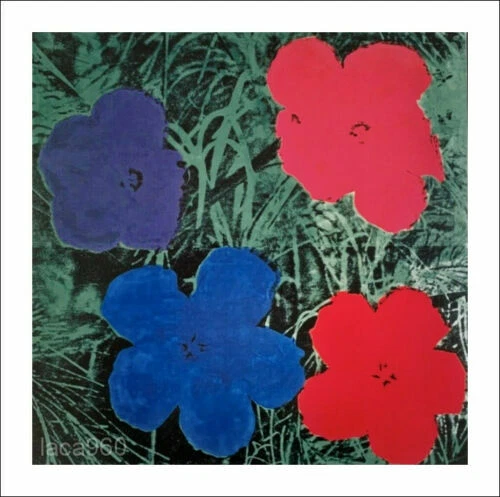 Kunstdrucke im Pop Art-Stil mit Blumen-Andy
