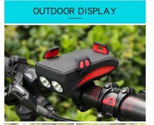Bike Light 400 Lumens Bike Flashlight Bike Horn Phone Holder Power Bank Bicycle