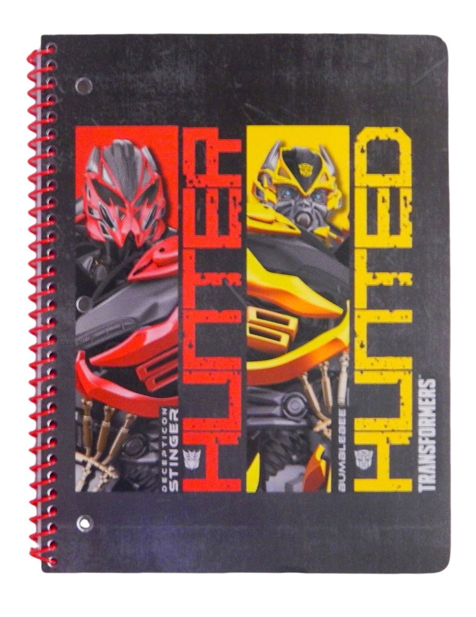 TRANSFORMERS 3-Ring Spiral Notebook 80-Sheet Wide Ruled Back