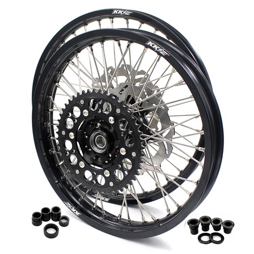 Llantas KKE 21/19 para SUZUKI RM125 RM250 1996-2000 Dirbike ruedas con radios buje negro - Imagen 2 de 12
