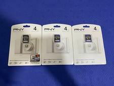 PNY 4GB SDHC Card, sealed, 3 pieces