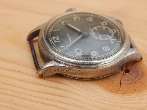 Vintage MOERIS BRUCHICHER DH WWII Germany Military Armbanduhr cal. 10 1/2 - Bild 15 von 20