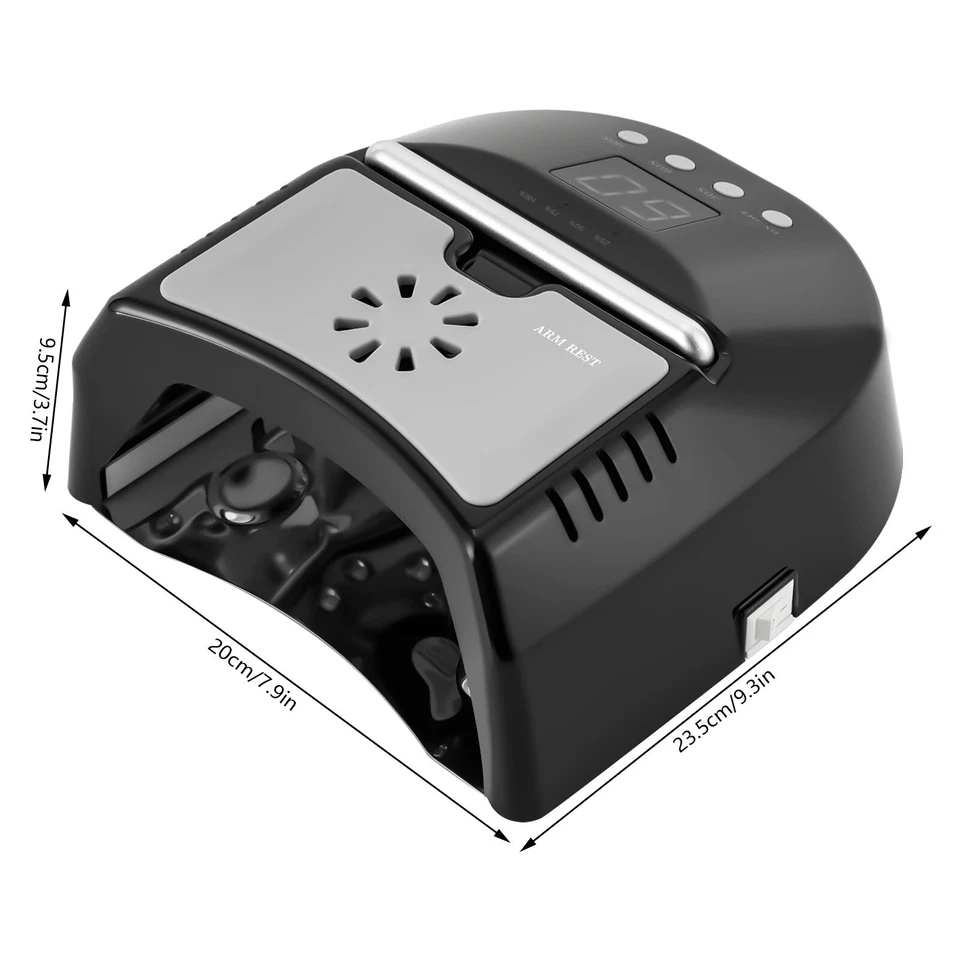 72W Cordless Wireless Rechargeable LED/UV Nail Lamp Gel Polish Light+Cooling Fan - Image 2 of 4