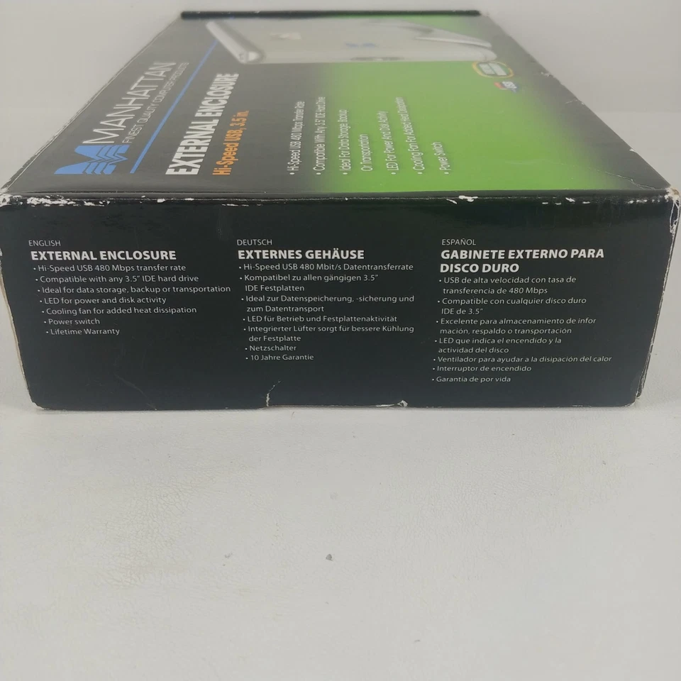 Vintage Manhattan External Enclosure USB 2.0 3.5" HDD w/ 120GB WD1200 HDD TESTED - Image 3 of 4