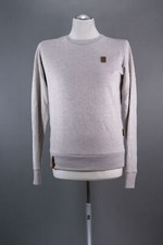 Naketano Herren Sweatshirt Welleprinz S beige leicht Rundhals Baumwolle B151