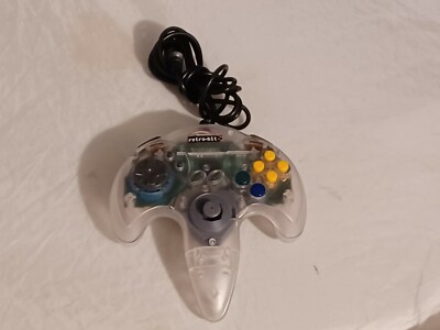 Nintendo 64 (N64) Retro-Bit Brand Game Controller CLEAR