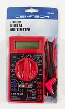 Cen-Tech 7 Function Digital Multimeter DC-AC Voltage Battery Multi Tester 98025