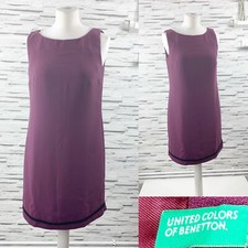 BENETTON Purple Sleeveless Shift Dress Size S (UK 10) Smart Work Career