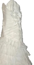 Mori Lee Madeline Gardner Wedding Gown Dress 6603 Strapeless Size 10 Mermaid...