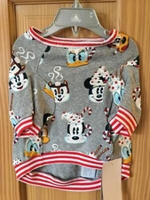 New Disney Store Mickey Mouse and Friends Pajama Top Dog T Shirt Christmas S,M,L