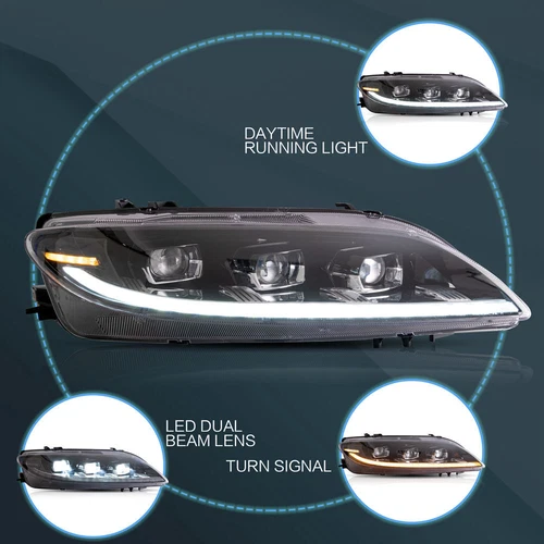 VLAND LED Headlights For 2003-2008 Mazda 6 First Gen(GG1) Factory Halogen Models - Picture 5 of 12