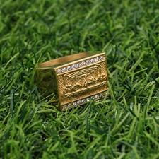 Hip hop Gold/silver color Vinci Jesus Judah Dinner The Last Supper Ring 7-13