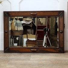 Early 20th-Century Oak Framed Wall Mirror