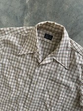 Vintage 70s JC Penney Dagger Collar Checkered Plaid Shirt Men's Large
