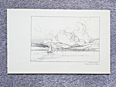 Blick Richtung Schleuse Lomond - antiker Druck - 1927