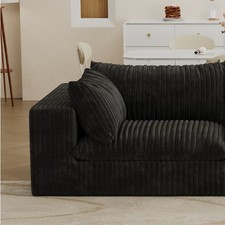 Cloud Sofa,Corduroy Fabric,Deep Seat Couches,Double-layer design,Removable Cushi